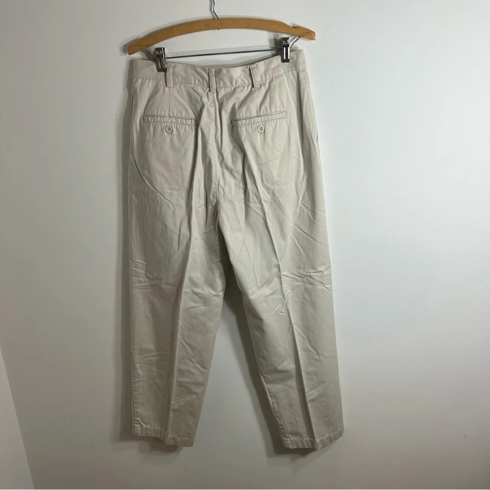 Vintage Architect High Waisted Cream Khaki Pants Sz 12 Mom
